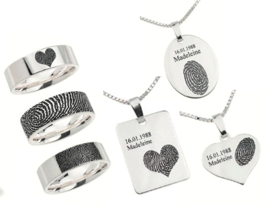 Smycken med fingeravtryck